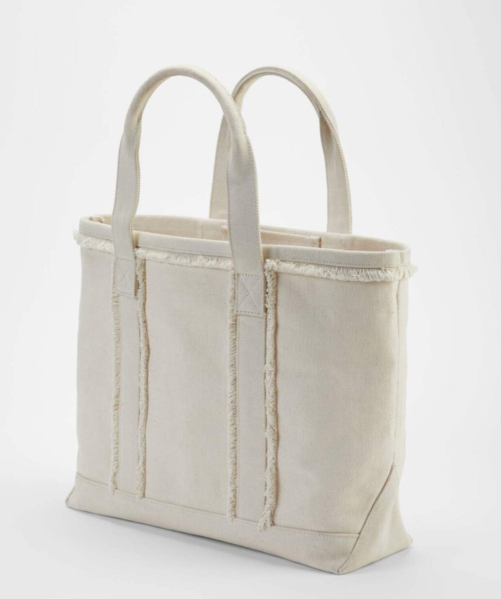 J.Jill ~ NEW ~ Fringe-Trimmed Canvas Tote ~ NWT