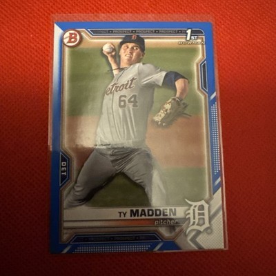 2021 Bowman 1st Draft Ty Madden BD-152  Blue Paper 103/150 Detroit Tigers RC