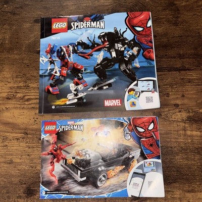 Lego Spider-Man Manual For Set 76115 Mech Vs Venom And Set 76173 NO BRICKS