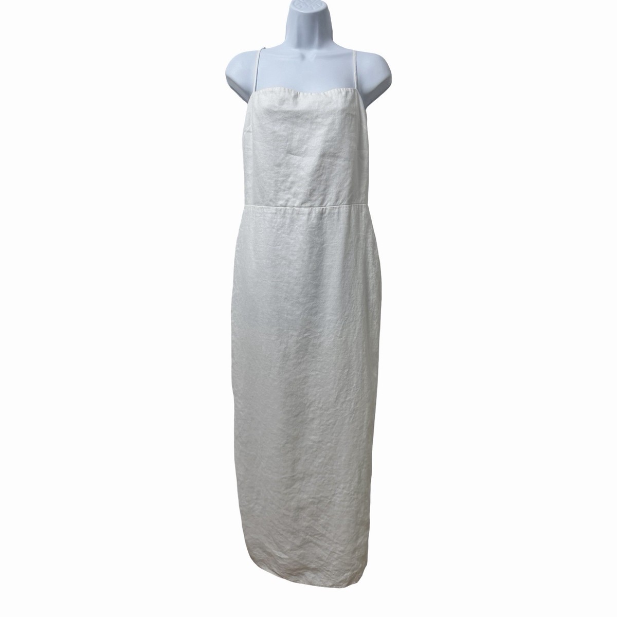 reformation frankie linen maxi dress Reformation Frankie Linen Maxi Dress In White, Size 10 Us