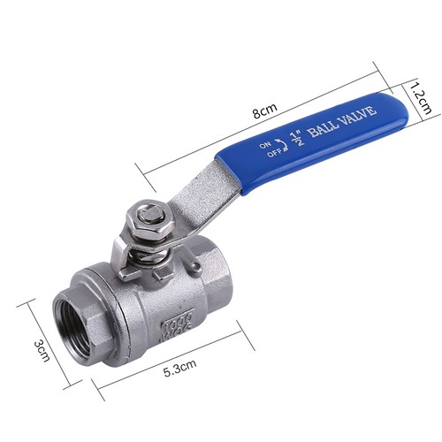 1/2 '' NPT Stainless Steel Ball Valve Female Thread Two-Piece Ball Valve - Picture 4 of 8
