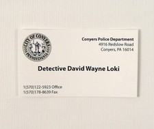 Detective Loki prisoners business card prop-g...
