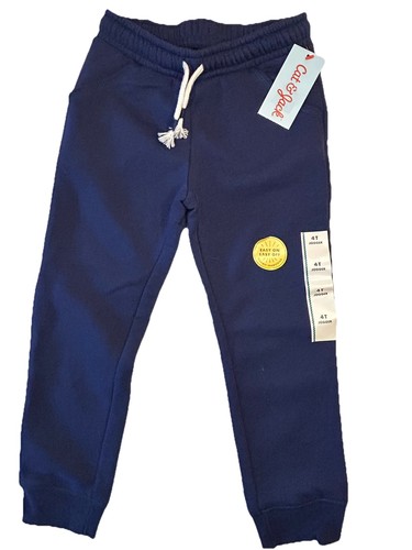 Cat & Jack Blue Jogger Sweatpants Easy On Easy Off Unisex Size 4T NEW School