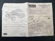 1984 Ideal ROBO FORCE Command Patroller MASTER ROBOT TRANSPORT Instruction Sheet