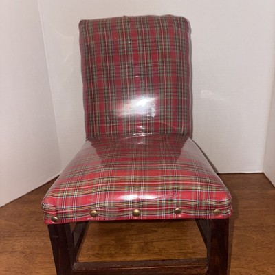Doll Chair/King State   the doll crafter/Tartan Plaid/new
