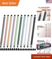 10 Colorful Stylus Pens for Touch Screens   High Sensitivity, No Charging Needed