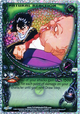 Natural Reaction - TC15 - 1st Edition - Jagged Foil (Gateway) Yu Yu Hakusho