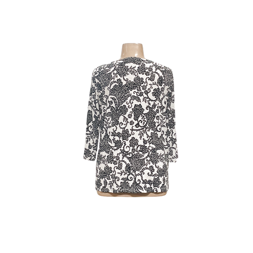 Susan Graver Damen Bluse Mehrfarbig Blumenmuster - Bild 2 von 4