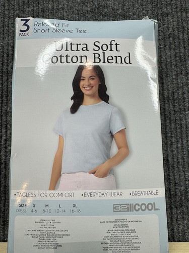 32 Degrees Shirt Womens X-Large 3-Pack Short Sleeve Ultra Soft Crew Neck New - Picture 6 of 8