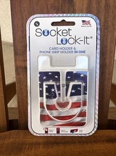 Socket Lock It Card Holder Phone Grip One USA Flag