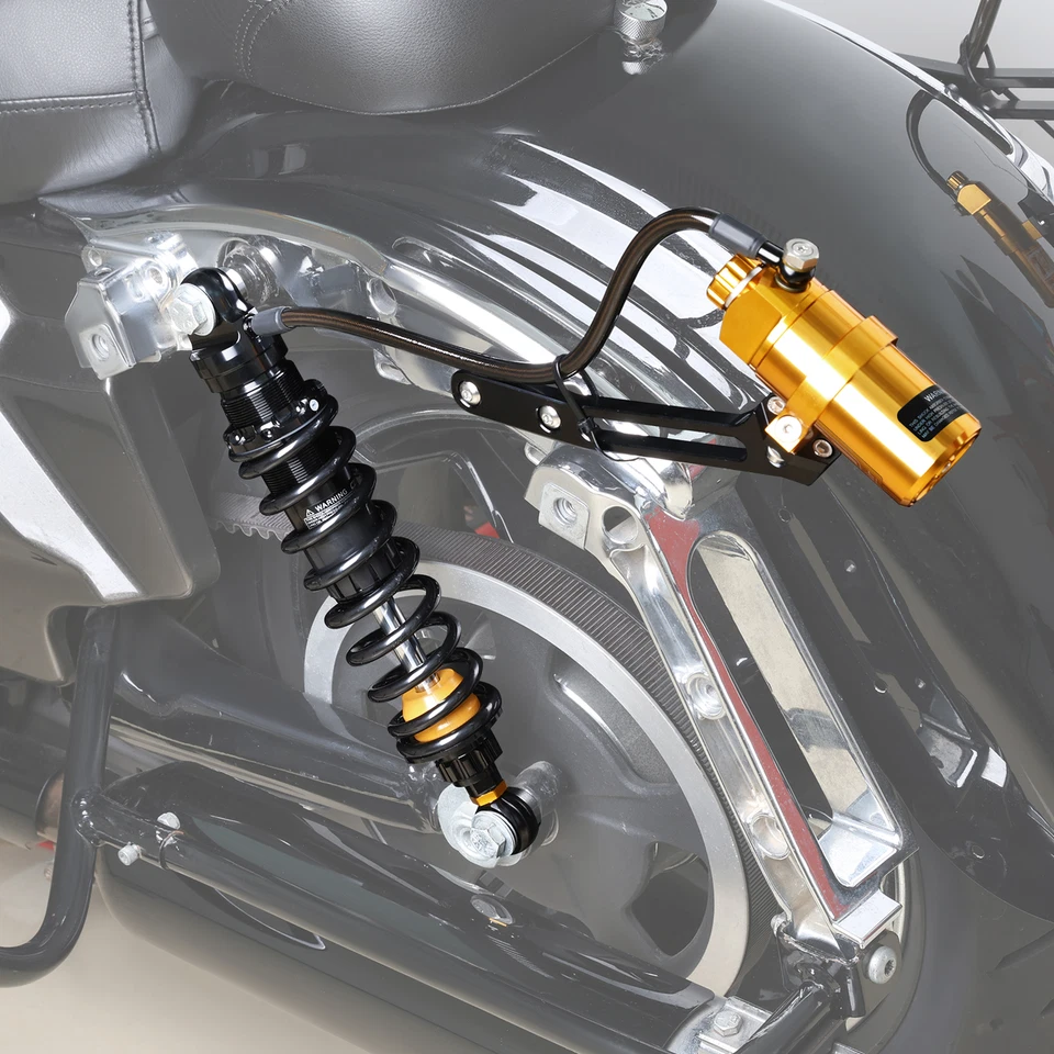 Remote Reservoir Rear Suspensions Shocks Fit For Harley Road King Glide 2014-25 - Image 3 of 4