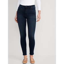 Old Navy Womens High Waisted Rockstar Super Skinny Jeans Dark Wash Size 18 Reg