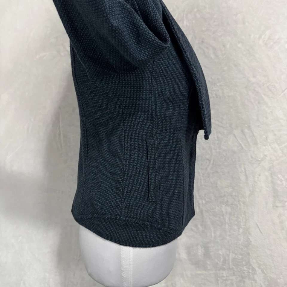 Chaqueta Blazer Free People Ajustada Talla 0 Mangas Abullonadas Negra Verde azulado Otoño Victoriano Foto 4 de 4