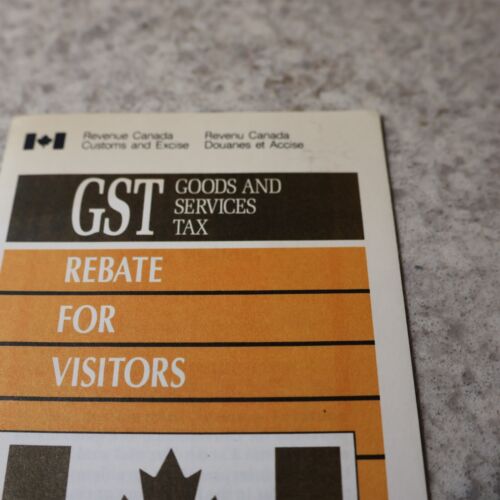 GST SERVICES TAX Revenue Canada Customs And Excise Form Vintage - Picture 4 of 8