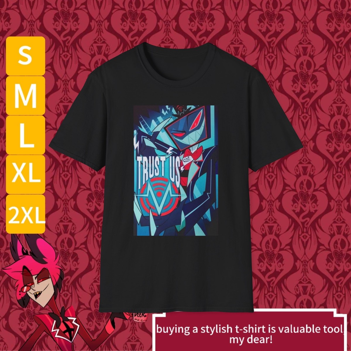 Hazbin Hotel Tシャツ ハズビンホテル ヴォックス ヴァレンティノ