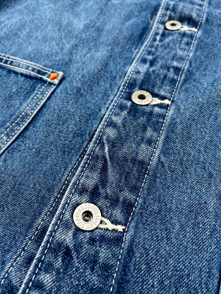 Levis Mens Blue Denim Jean Union Engineer Cardigan Coat Levis Mens Blue Denim Jean Union Engineer Cardigan Coat