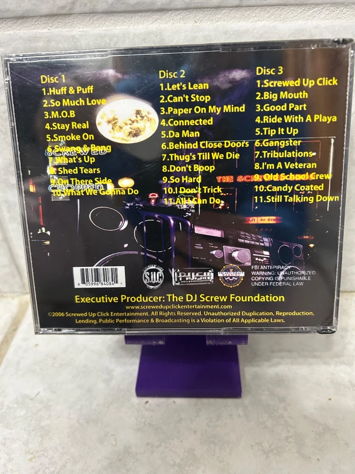 DJ SCREW (“FREESTYLE KINGS”) SUC TEXAS RAP LIMITED EDITION 3 CD BOX SET (PA) - Image 2 of 3