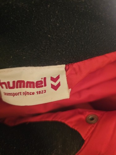 Giacca lunga panca rossa Hummel stile imbottito senza cappuccio grande vintage - Foto 7 di 9