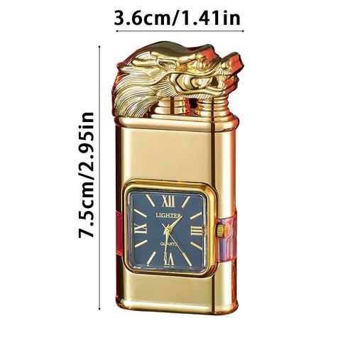Windproof Lighter Vintage Watch Bezel Jet Flame Torch Refillable Butane - Picture 8 of 42