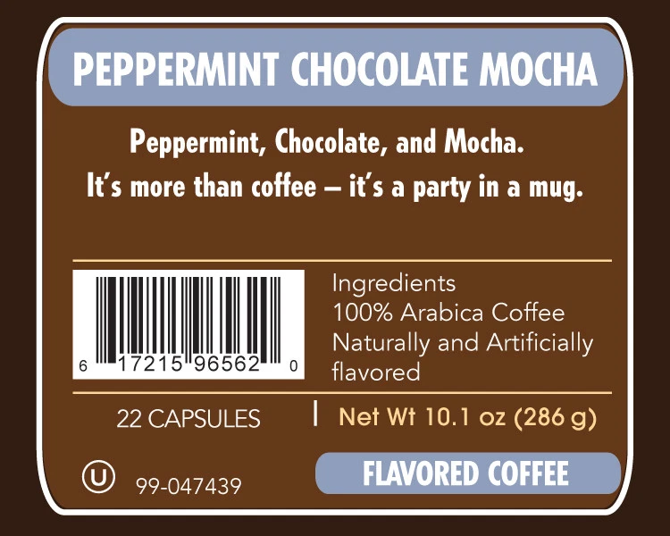 Crazy Cups Peppermint Chocolate Mocha Coffee 22 to 110 Keurig Kcup Pick Any Size - Image 3 of 4
