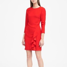 🆕Banana Republic Ruffle Shift Dress, RED
