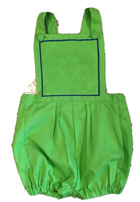 lime green baby romper