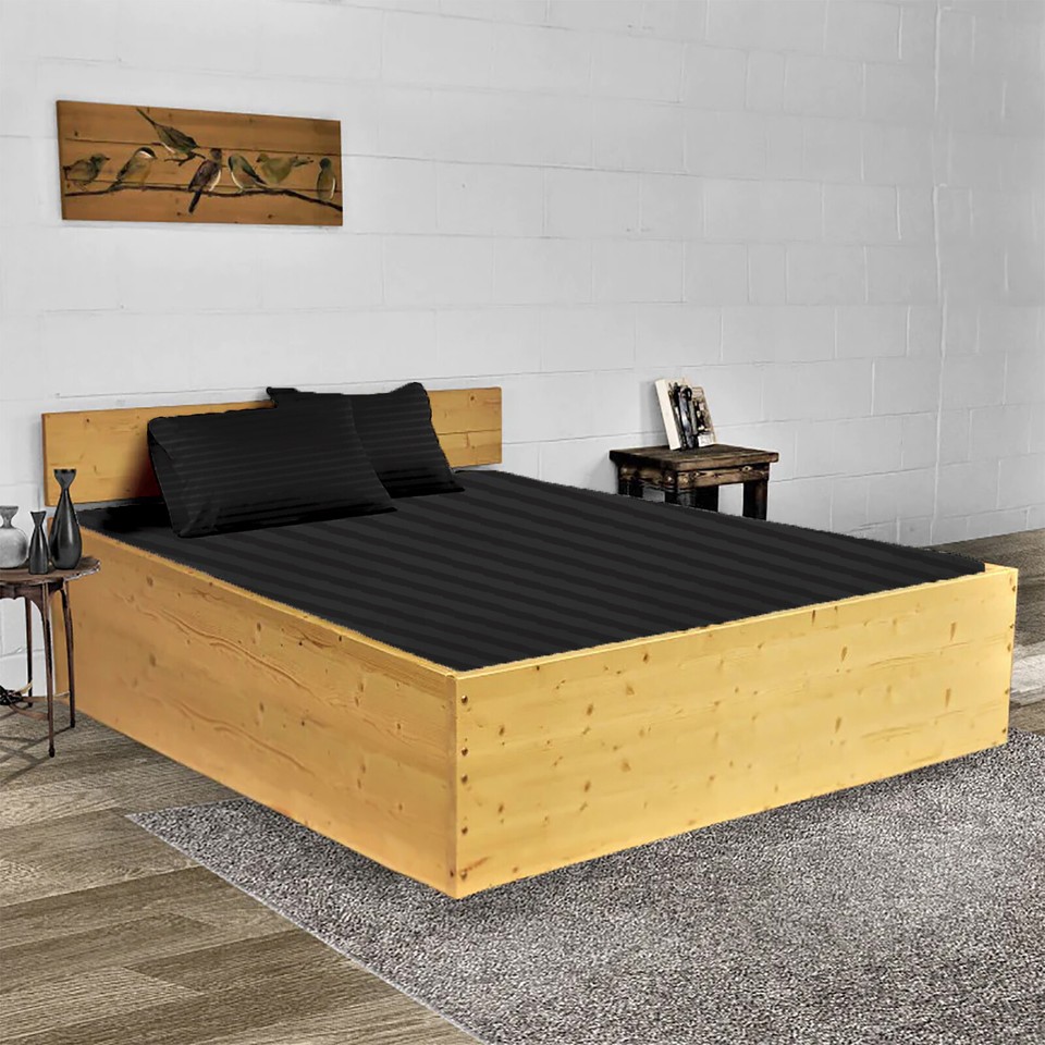 Pretty 1000TC Egyptian Cotton Waterbed Sheets Set 4 PCs Queen Size