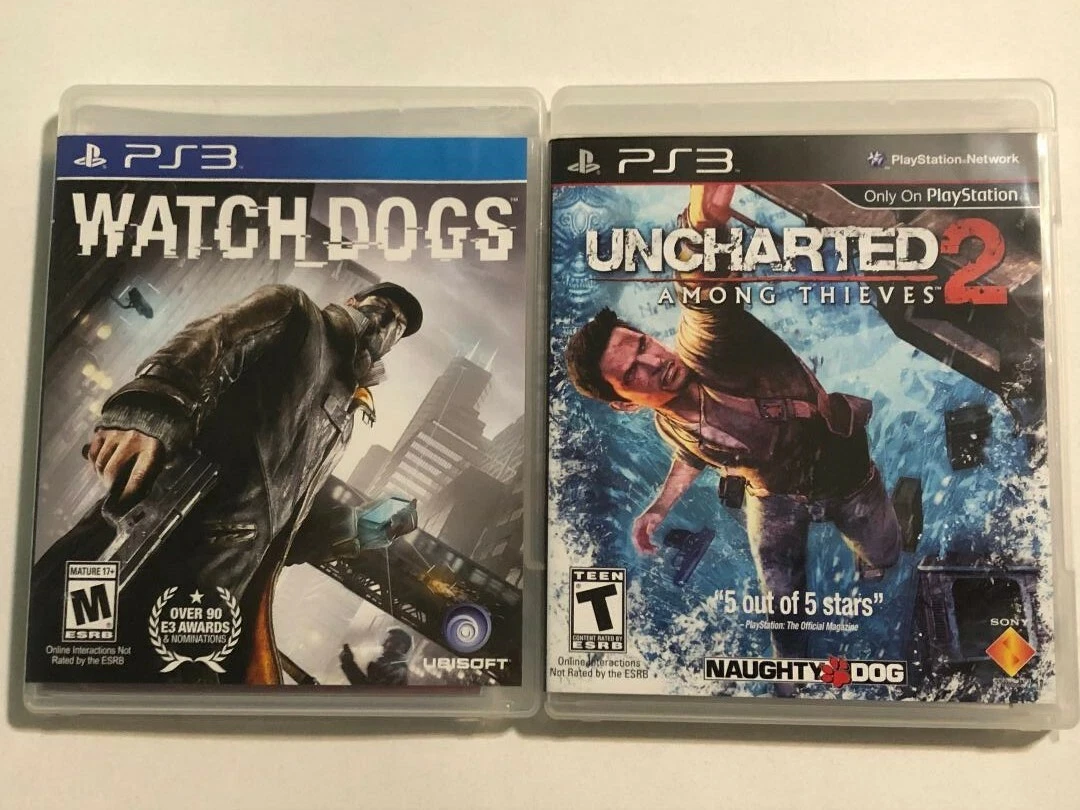 PS3 Video Game Lot Watch Dogs Uncharted 2