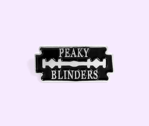 Peaky Blinders lame de rasoir métal émail épingle insigne cadeau série télévisée Thomas Shelby - Photo 1/1