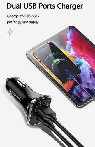 36W Fast Charging Car Charger PD 3.0 USB Type-C Cigarette Lighter Adapter Cables - Zdjęcie 7 z 18
