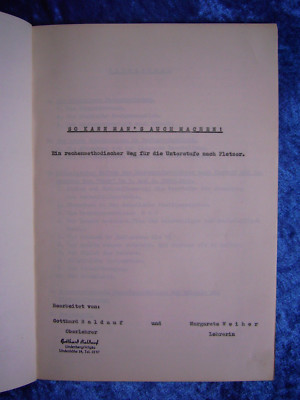 ''So kann man's auch machen ! - Ein rechenmethodischer Weg für die Unterstufe ..''