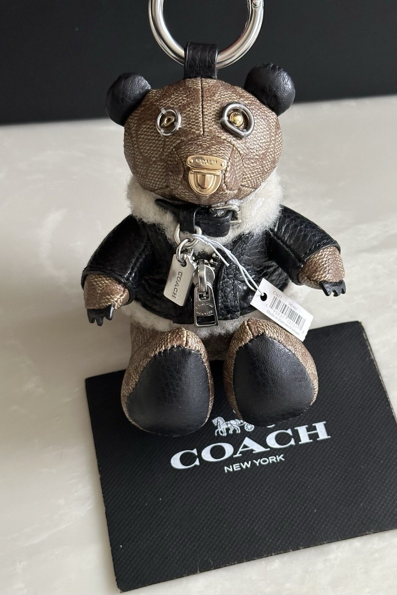 小物 vintage coach leather bear signature New with Tags! COACH LARGE 16