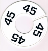 Store Fixtures 25 White Round Clothes Sizers Size 45 Store Fixtures 25 White Round Clothes Sizers Size 45