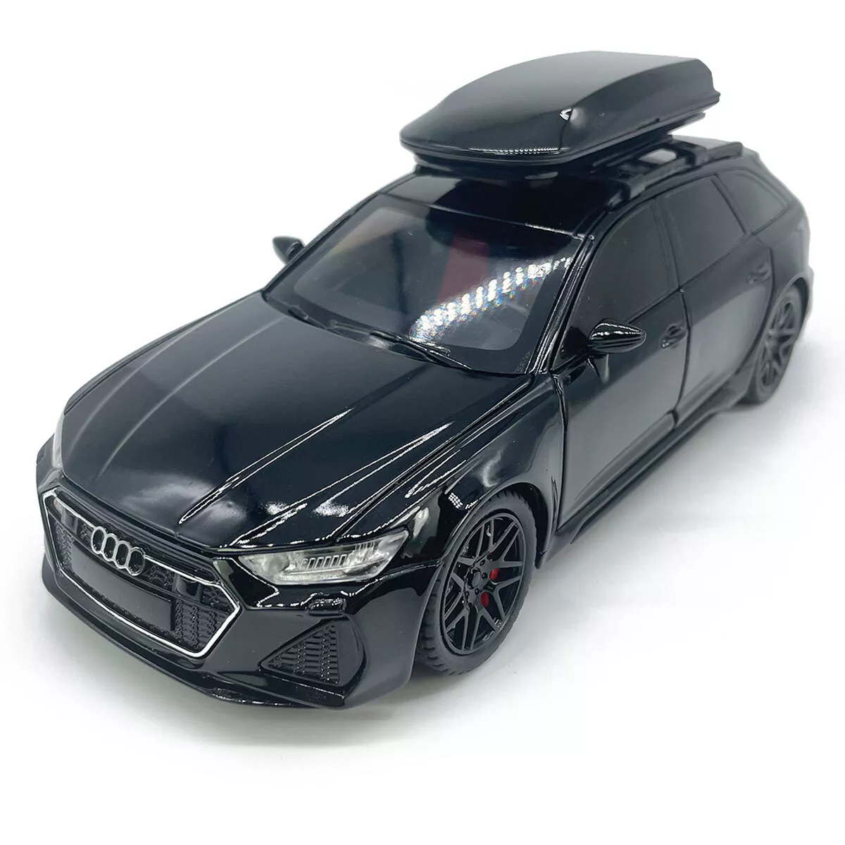 1 24 2022 Audi RS6 Avant Wagon Model Car Toy Cars Diecast Toys for Kids Black