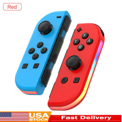 For Nintendo Switch Joy Con Controller L&R Wireless Pair Gamepad Joypad with LED