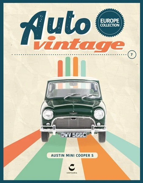 AUTO VINTAGE EUROPE COLLECTION Modello 1:24 n° 7 AUSTIN MINI COOPER S - 1965 - Immagine 2 di 2