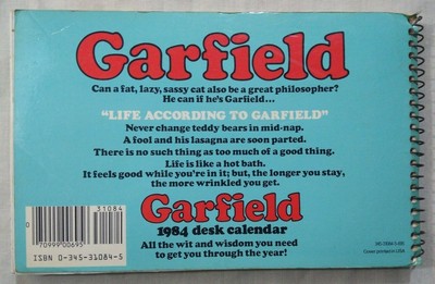 Collectible Garfield 1984 desk calendar Jim Davis 1st ed.Vng Rare Antique  Sprial | eBay