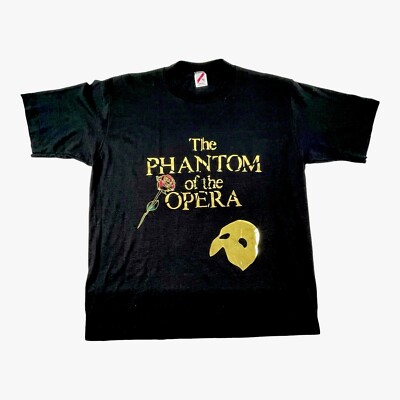 Phantom of the Opera Shirt Jerzees Adult Size XL Gold Single