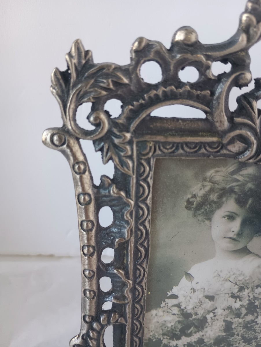 Vintage Victorian Gothic Inspired Ornate Metal Picture Frame