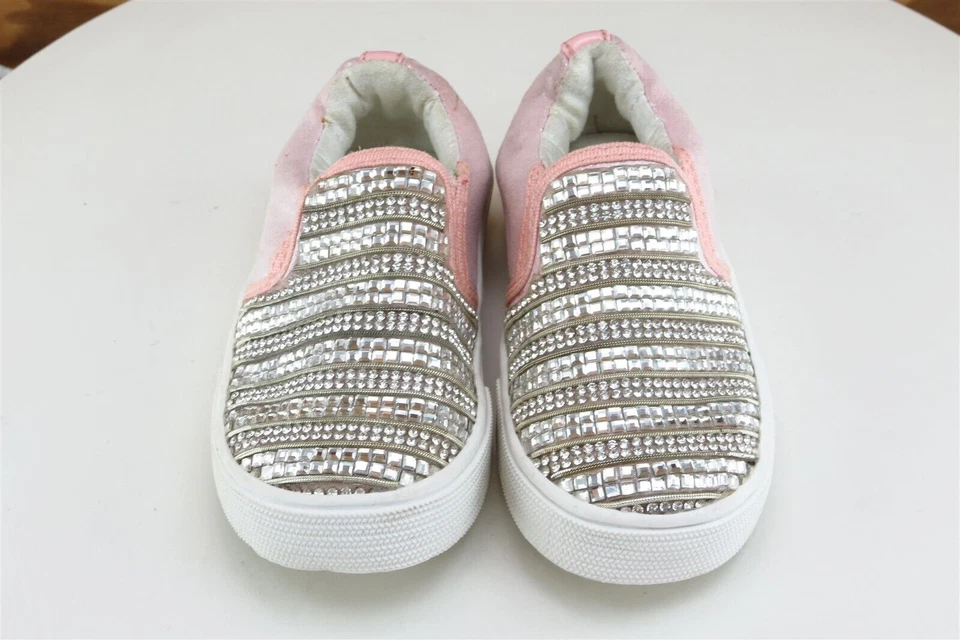 Zapatilla deportiva Stuart Weitzman talla 6 para niñas pequeñas rosa sintética Vance Glitz mediana Foto 4 de 4