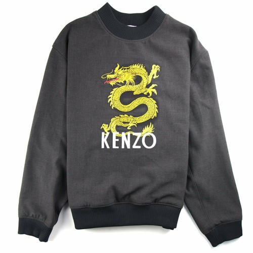 Kenzo Dragon Woven Sweatshirt Dark Grey 