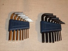 Two Complete Allen Wrench Sets: Standard 1/16"-1/4" and Metric 1.5 - 6mm.