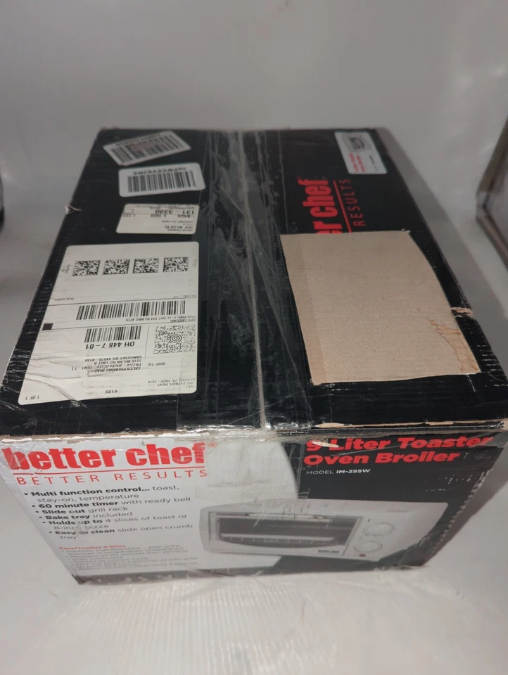 Better Chef Basic 9 Liter Toaster Oven Broiler 4 Slice Model IM-255W White - Image 3 of 3