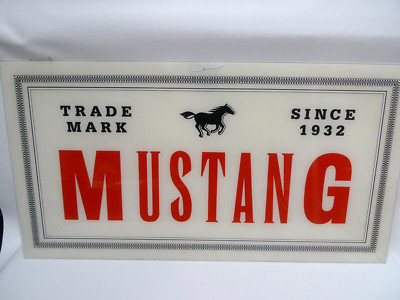 Mustang Jeans Werbeschild - Trade Mark  Mustang Since 1932 - Plexiglas 93x49 cm