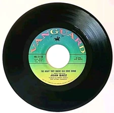 1971 Joan Baez 45 Vinyl The Night They Drove Old Dixie... & When Time Is Stolen