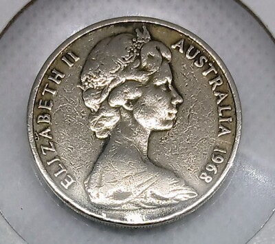 1968 Australia Queen Elizabeth II 20 Cent Coin / Platypus