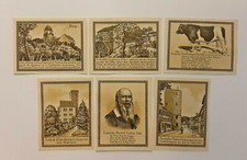 LENZEN ELBE NOTGELD 3x 50, 3x 75 PFENNIG 1921 EMERGENCY MONEY GERMANY (12652)