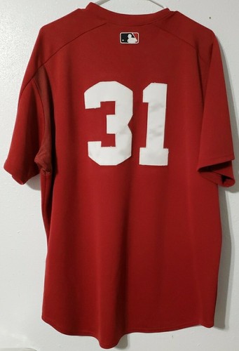 VTG Early Y2K Houston Astros Majestic Red Alternate Jersey Size XL - Picture 7 of 9