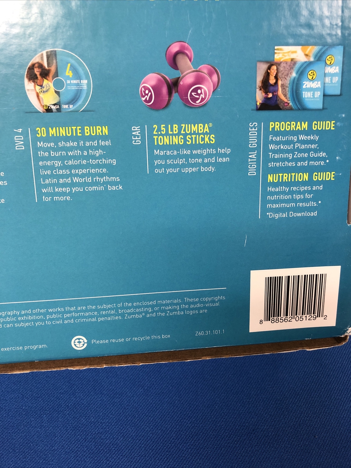 Zumba Tone Up Dvd System 2 Toning Stick Nutrition Guide 5 Workout Dvds For Sale Online Ebay