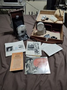 Vintage 1959 Polaroid Land Camera Speedliner Model 95B W/Case & Acc *ONE OWNER*